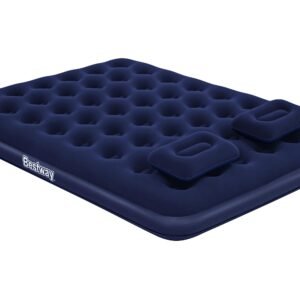 Bestway Air Mattress Queen with Manual Hand Pump And 2 Pillows 2.03 m x 1.52 m x 22 cm